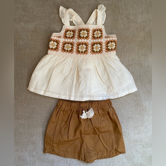 Haute Hippie Other - Haute Hippie Cream and Brown Kids Matching Set